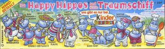24 Happy Hippos auf dem Traumschiff 1992